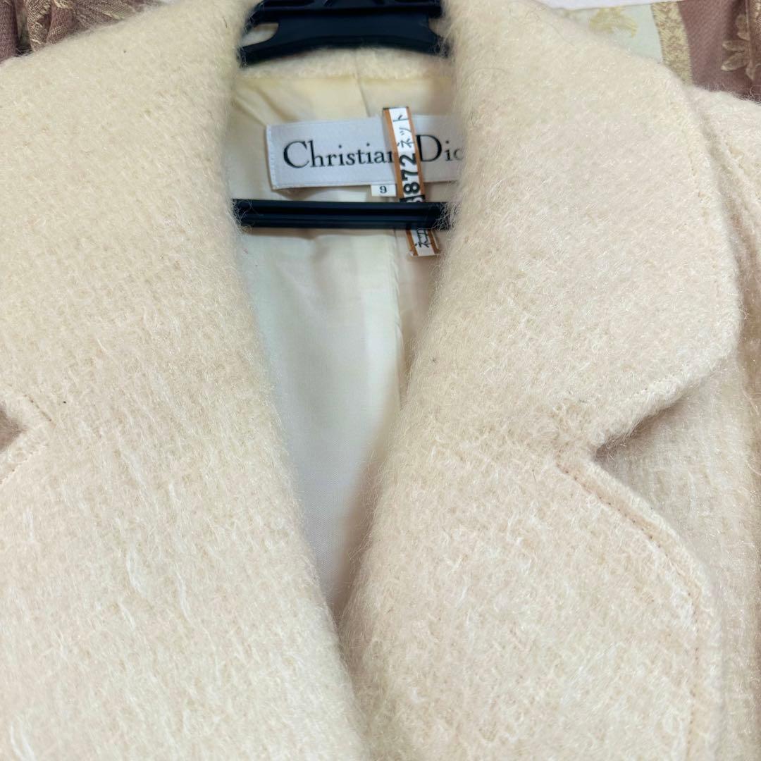 Christian Dior アイボリー ダブルコート ピーコート