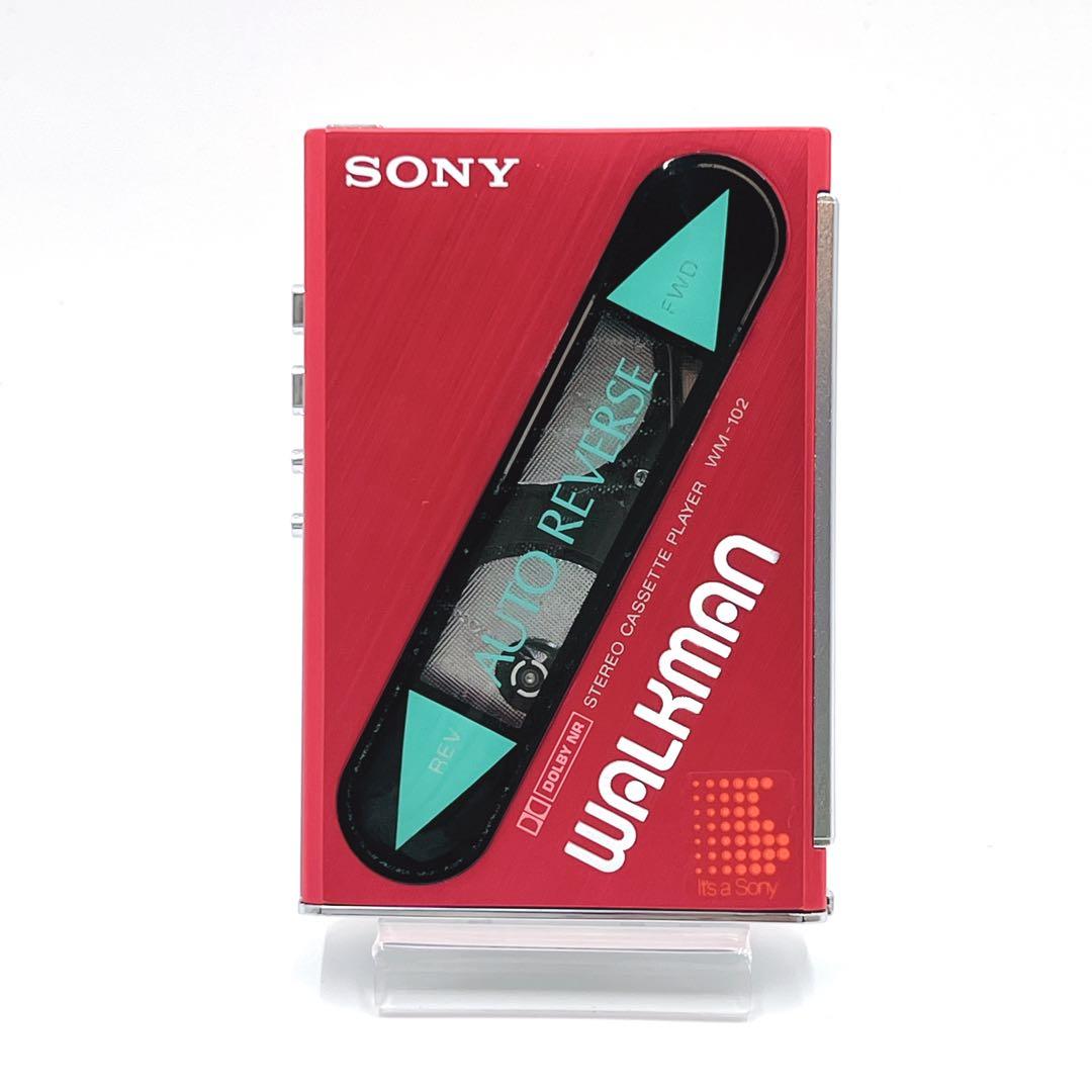 【超美品・動作品】 SONY WM-102 ウォークマン　 希少色　レッド