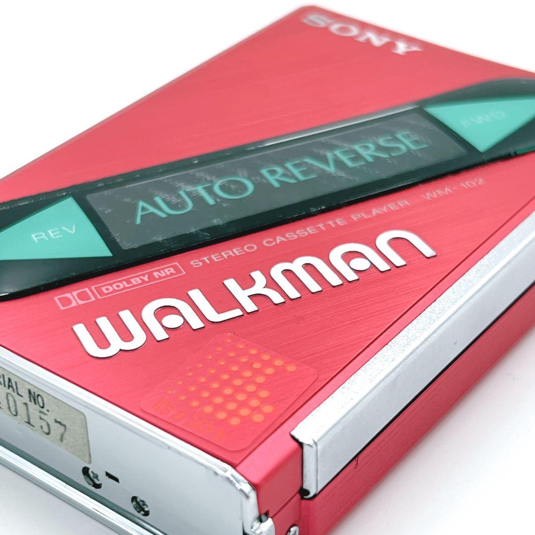 【超美品・動作品】 SONY WM-102 ウォークマン　 希少色　レッド