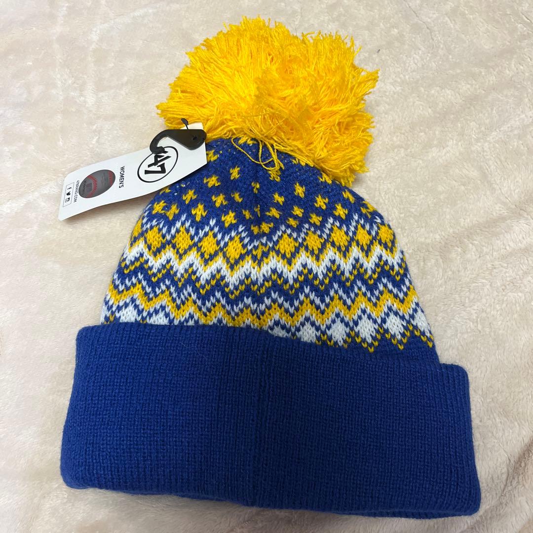 【新品未使用】LAドジャース　ポンポン付きニット帽 47