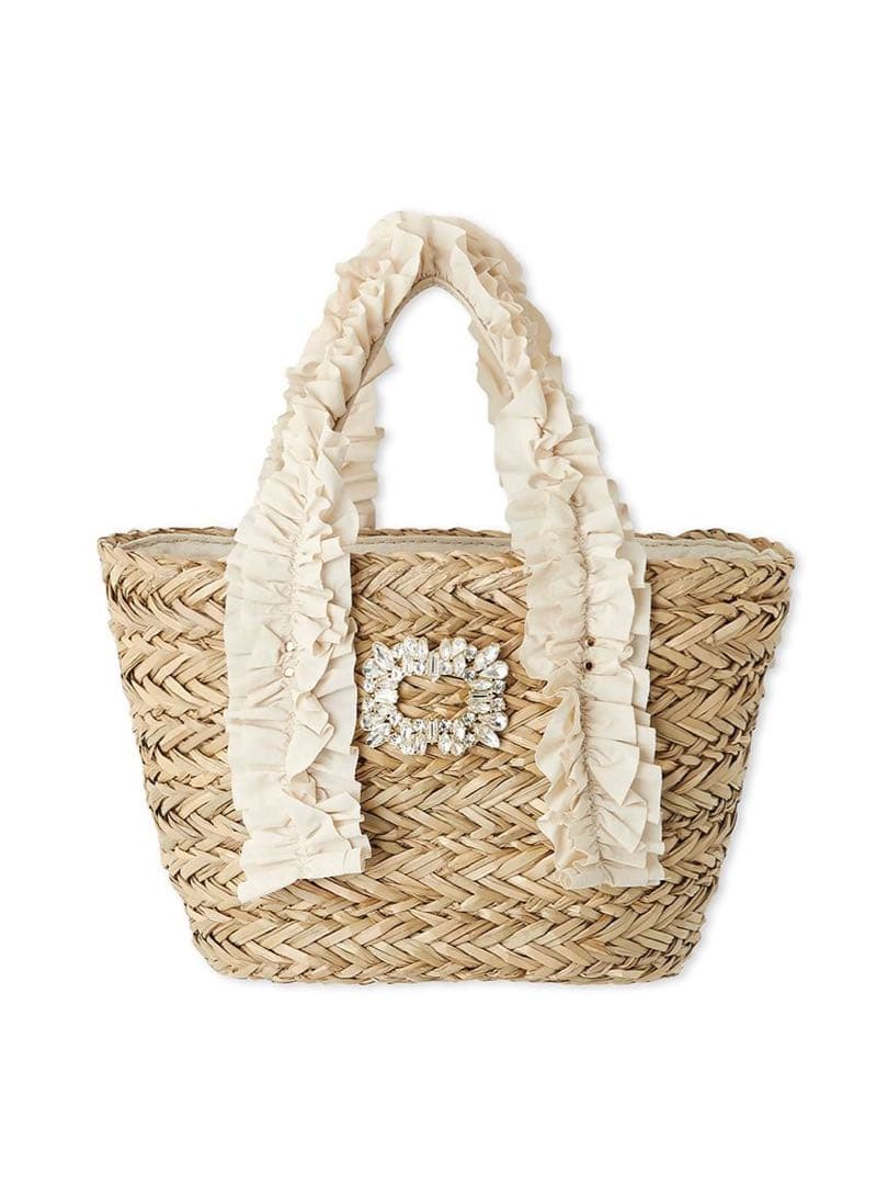 スナイデルホーム ビジューかごバッグ アイボリー