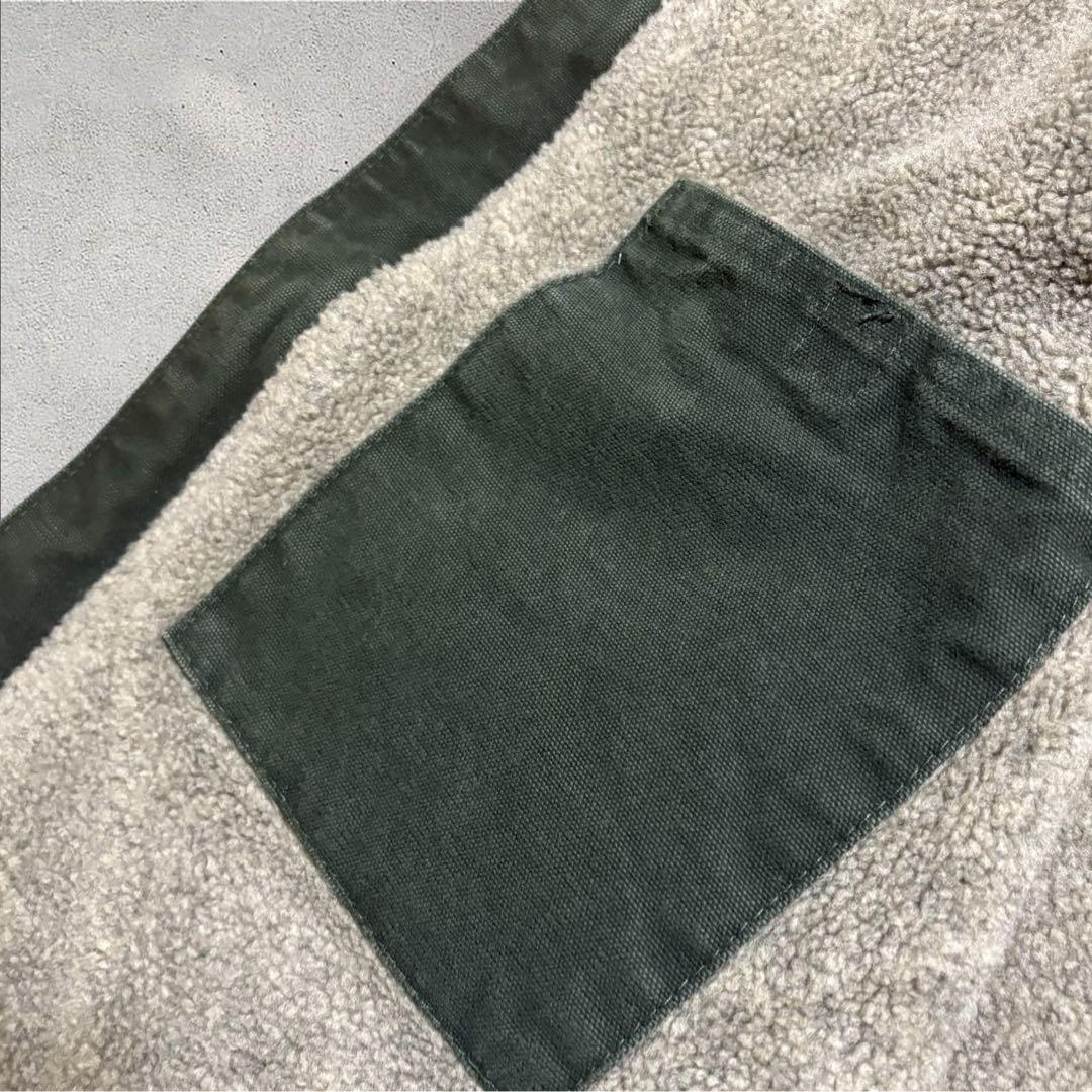 【N86】Carhartt ダック地モックネックベストXLボア裏地フェード