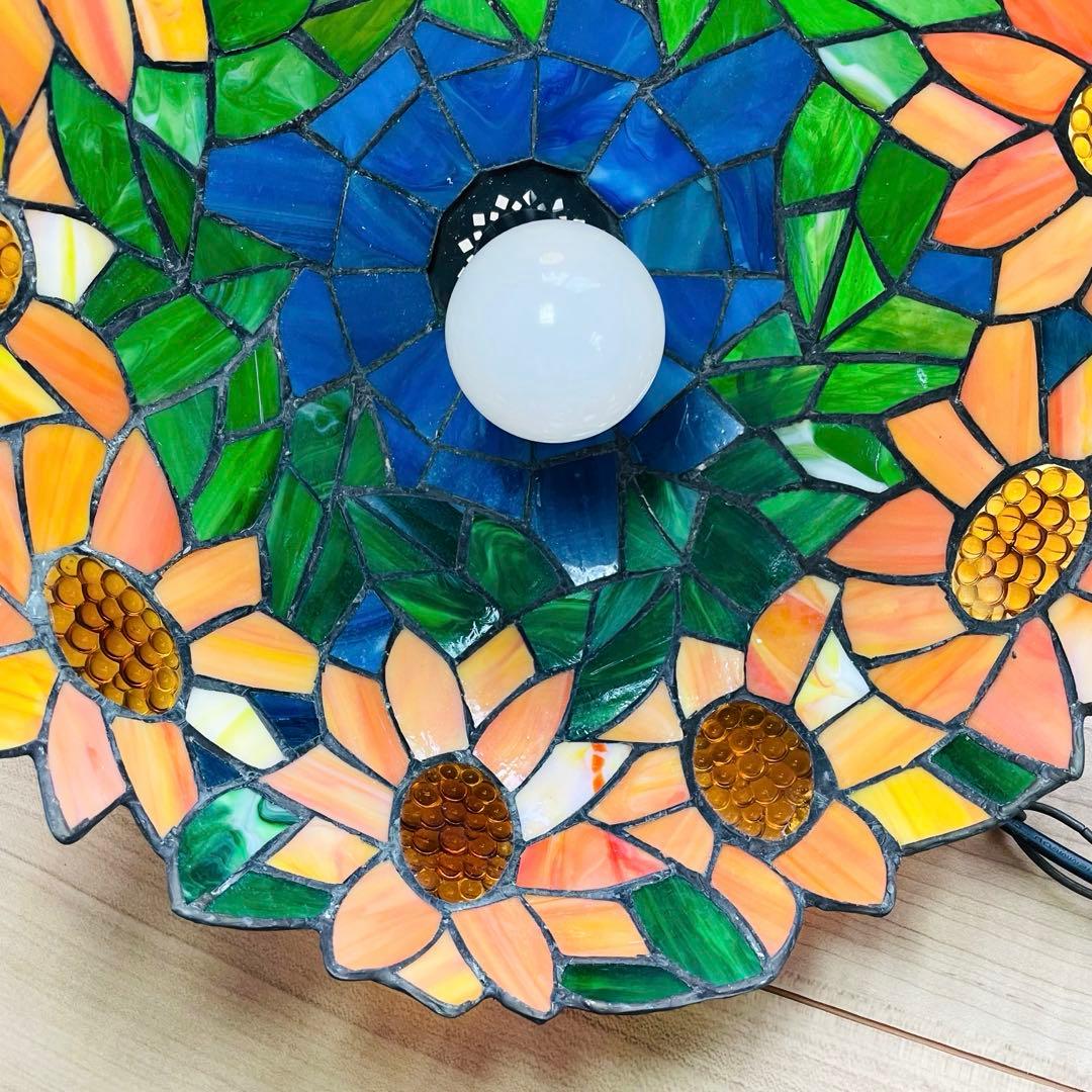 ステンドグラス ペンダントライト 豪華天井照明 ガラス工芸品 電源直結タイプ