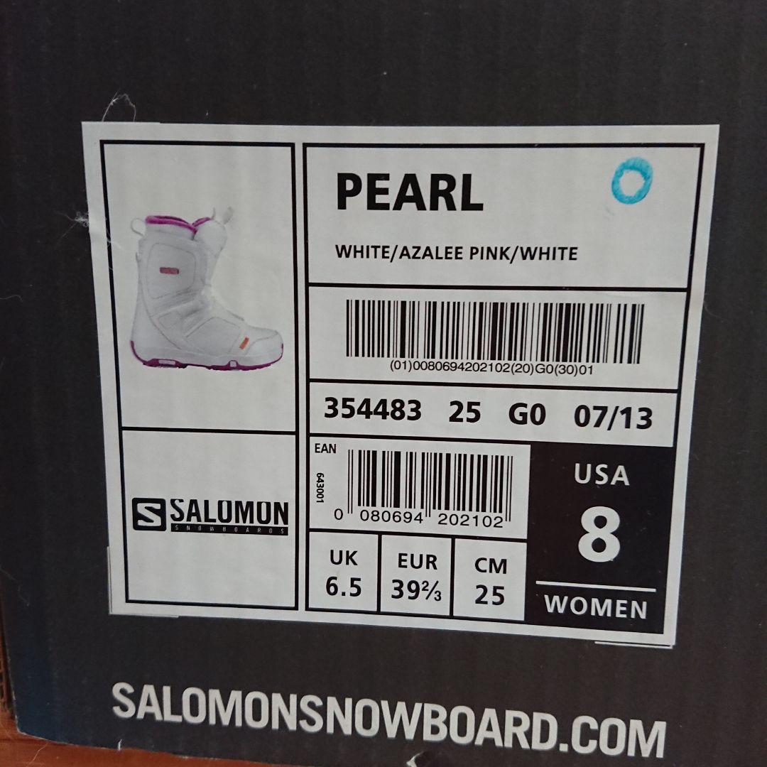 1回使用 サロモン pearl スノボブーツ スノーボード サイズ8 25cm