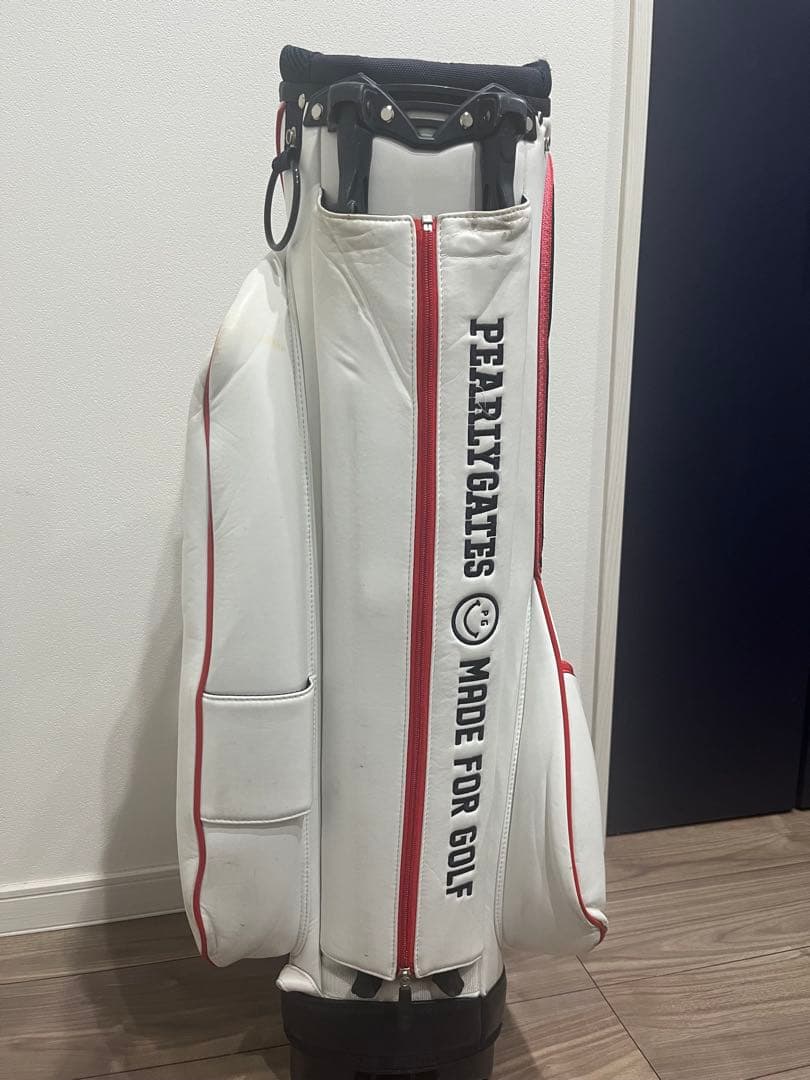 PEARLY GATES キャディバッグ 89 ホワイト/レッド