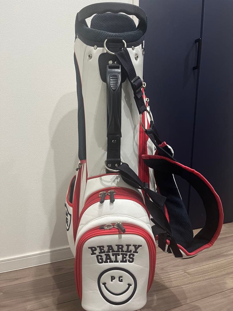 PEARLY GATES キャディバッグ 89 ホワイト/レッド