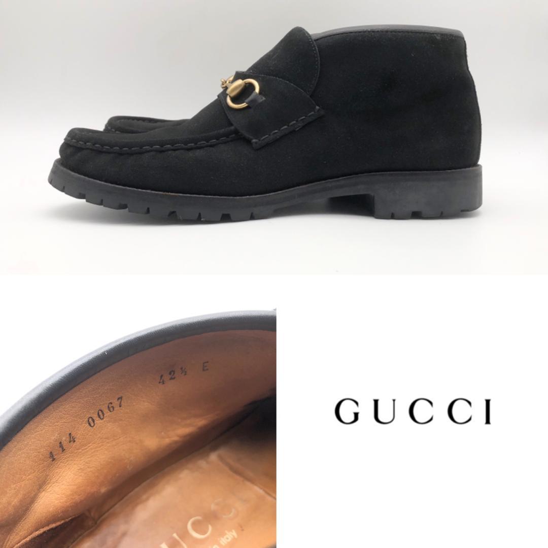 GUCCI グッチ ビットモカシン ハイカット イタリア製 メンズ USED