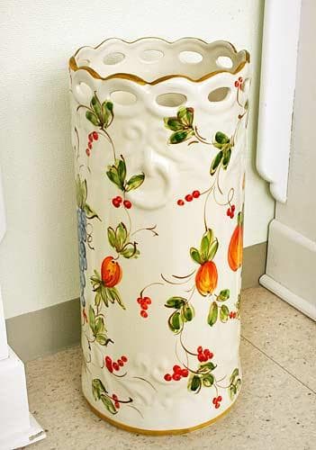 ポルトガル 傘立て 陶器 フルーツ ブドウ ロココ PFA-262FR