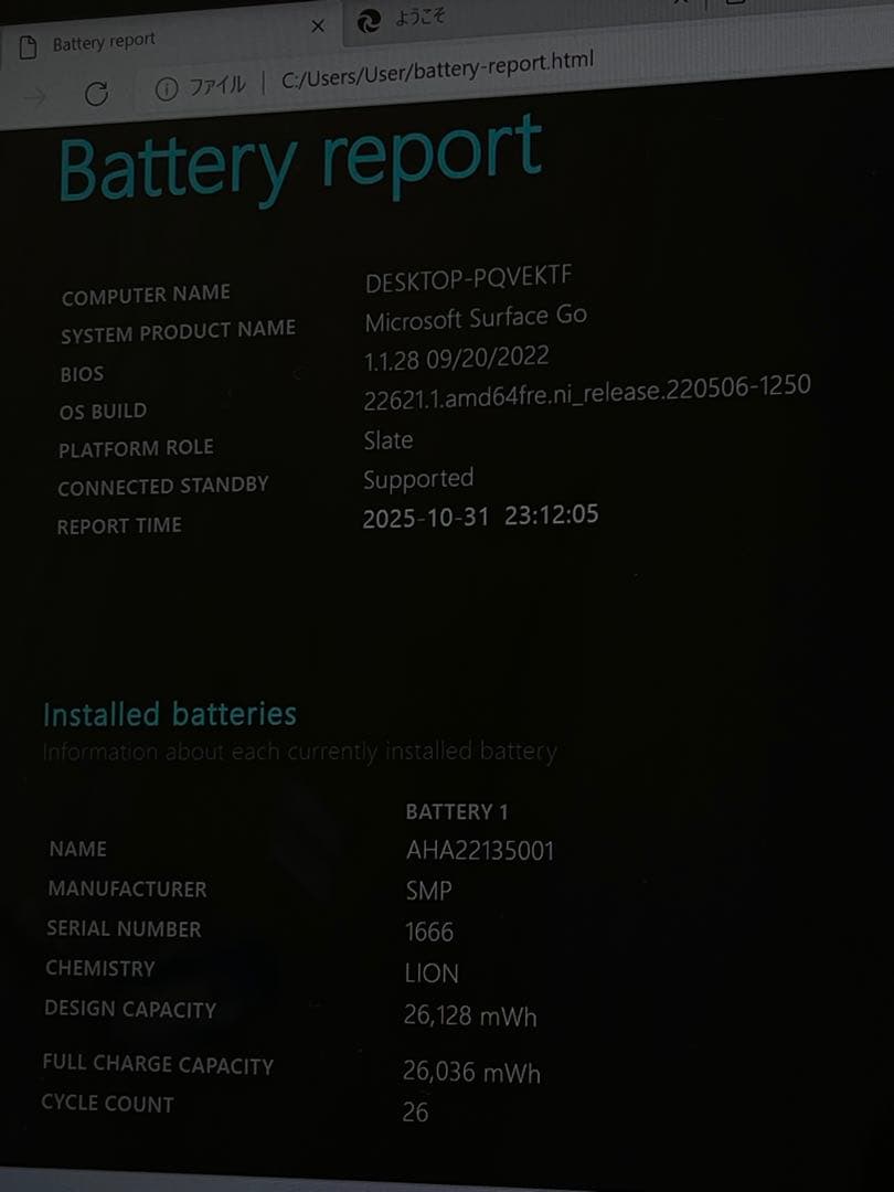 #397 Microsoft Surface Go モデル1825office付