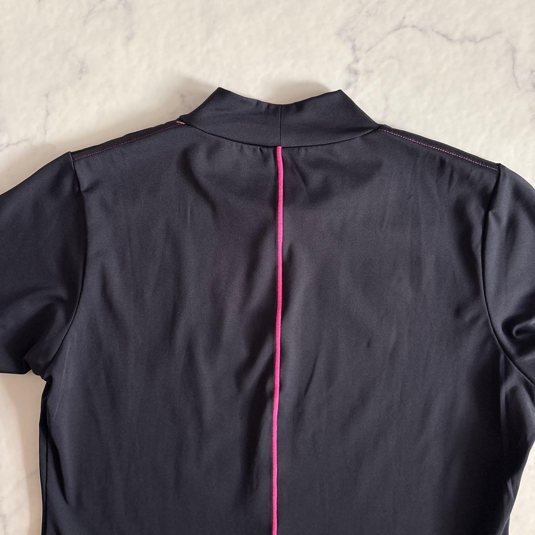 マーク＆ロナ モックネック Tシャツ ゴルフウェア ブラック