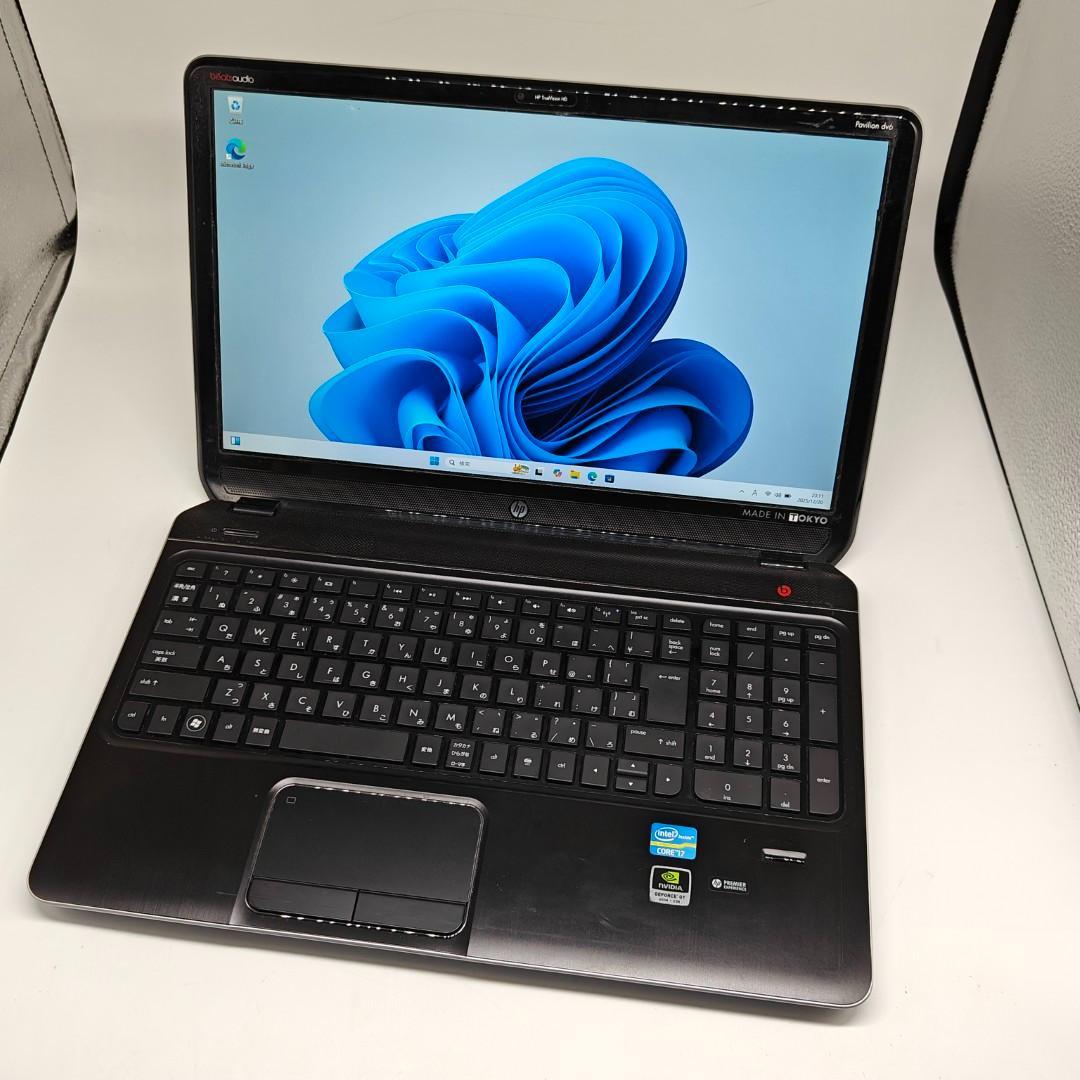 【HP】高速i7 SSD256GB 8GB グラボ搭載 ブラック ノートPC