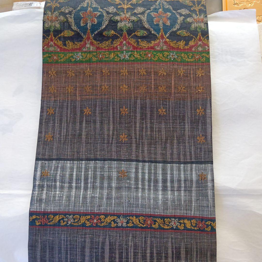 正絹　渡文　波衣　花柄　袋帯