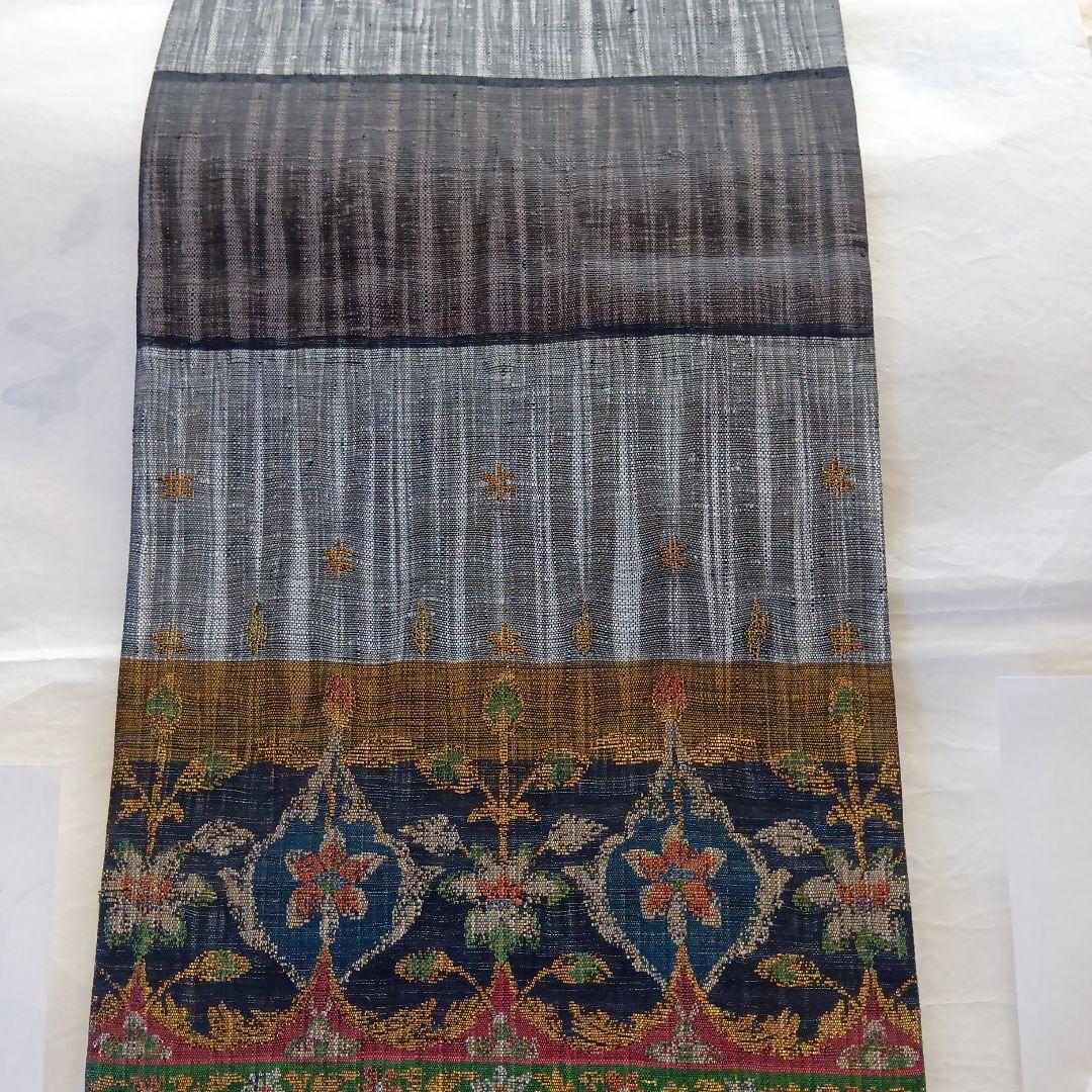 正絹　渡文　波衣　花柄　袋帯