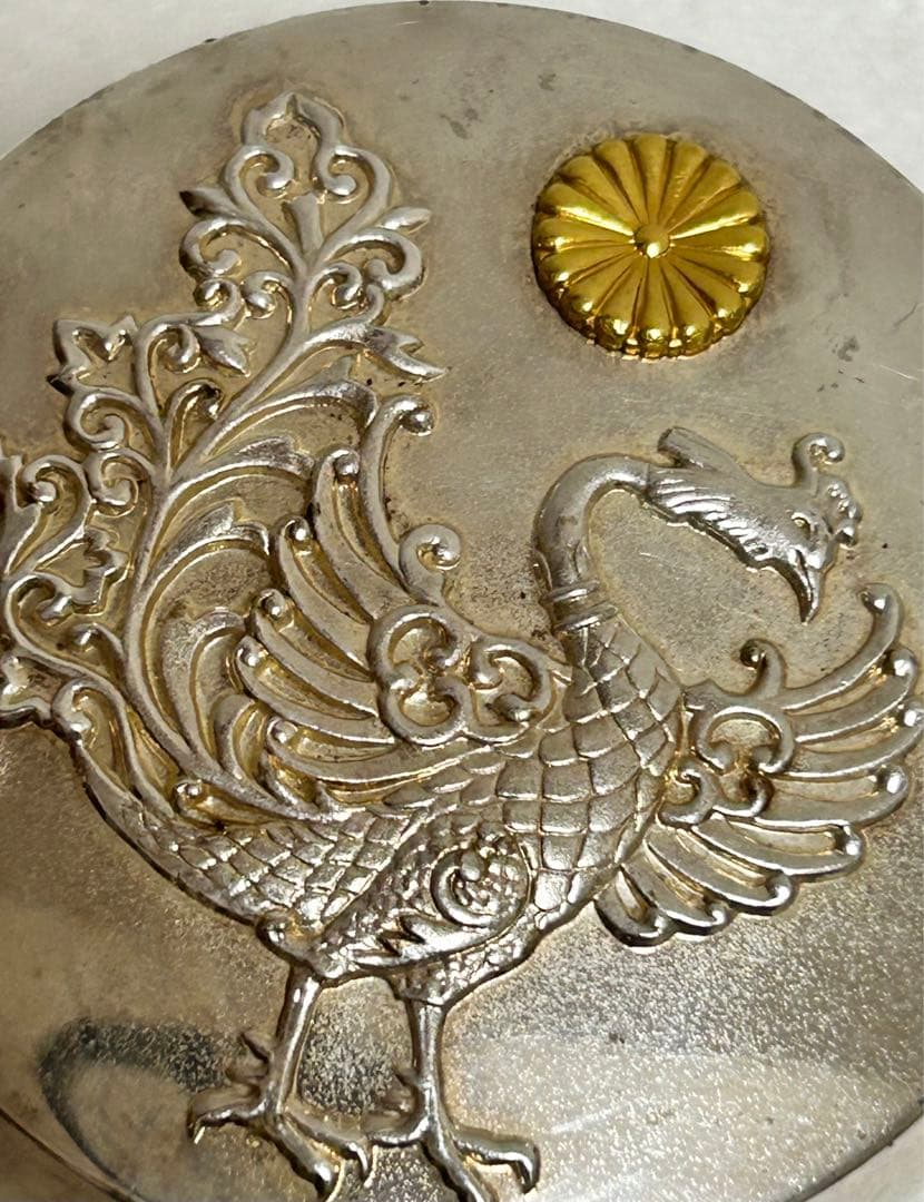 ★皇室御下賜品★ 上皇陛下 平成即位の礼 ボンボニエール 棗型鳳凰文　桐箱付き