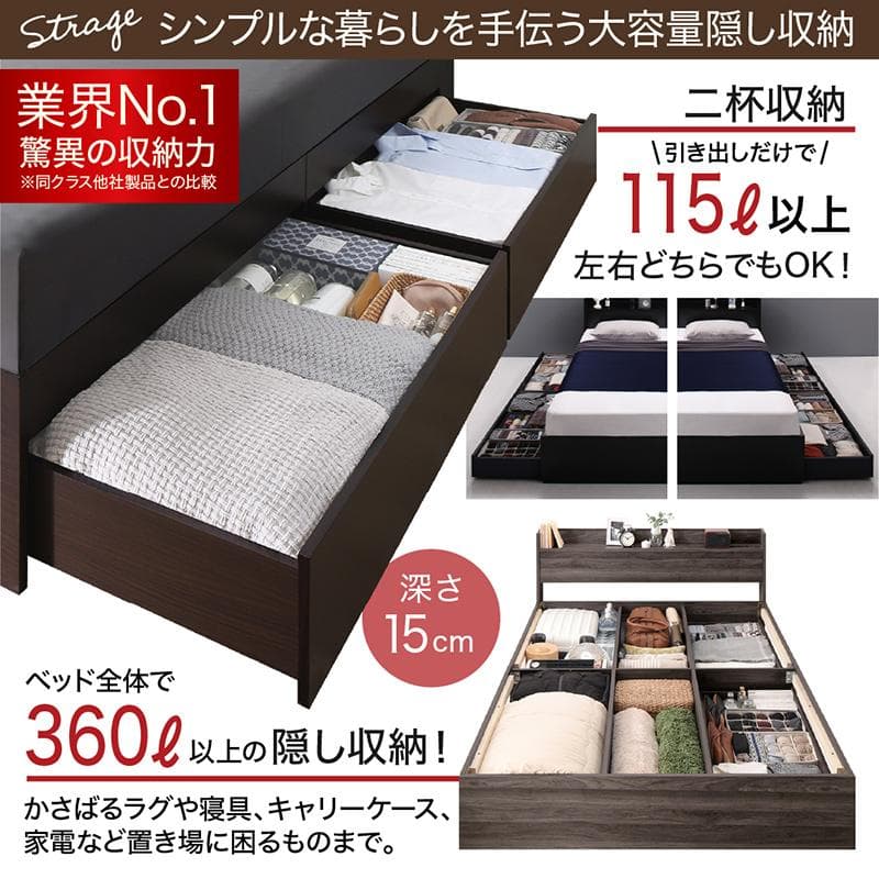 最安値！マットレスなし シングルベッド 　収納 コンセント 送料込み！ 31