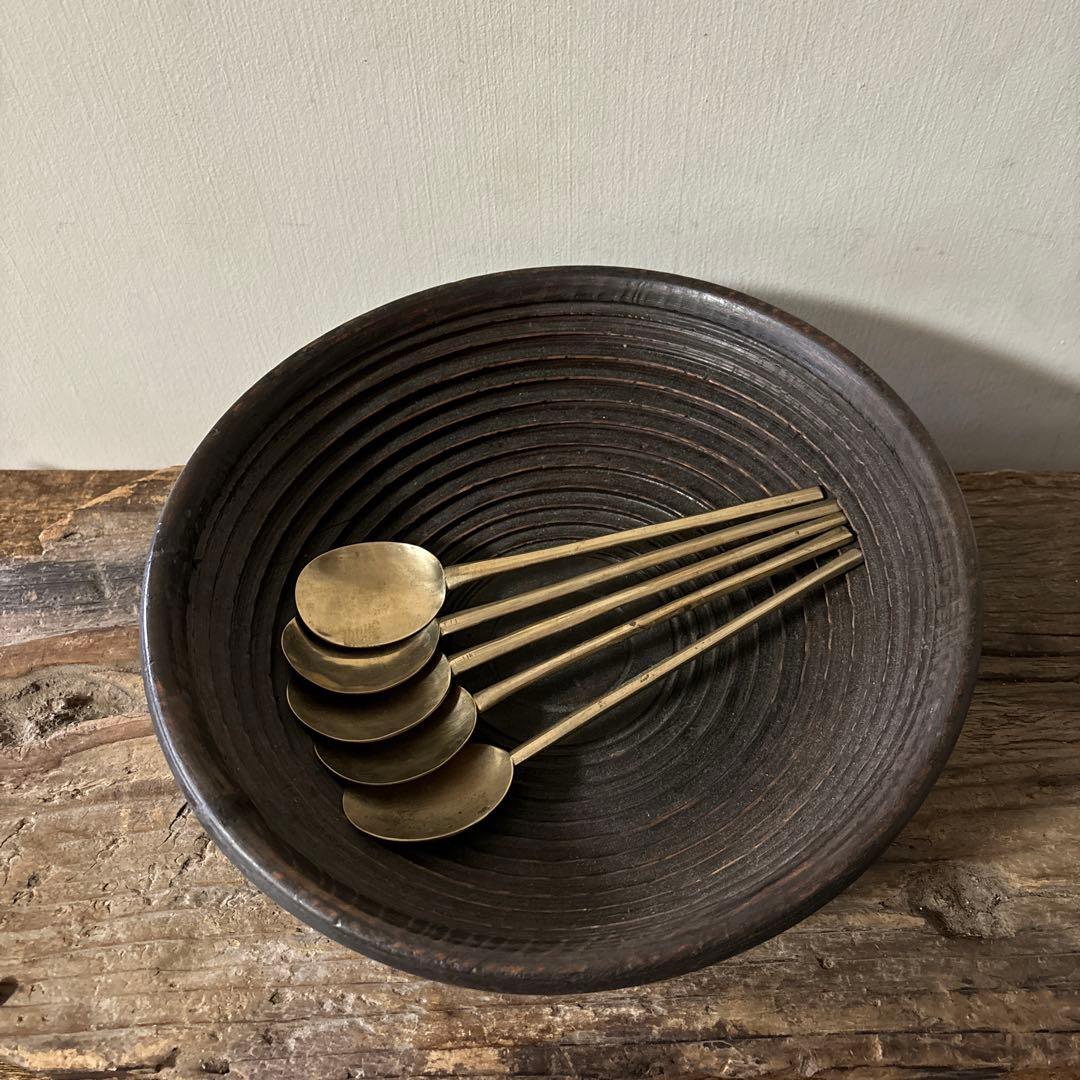 李朝スッカラ5点　(g228)韓国スプーン.アンティーク.ヴィンテージ.古道具