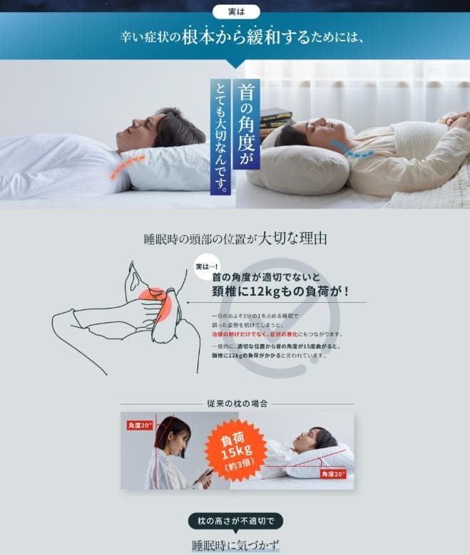 kaiboPILLOW 業界初。ストレートネックを改善させるまくら