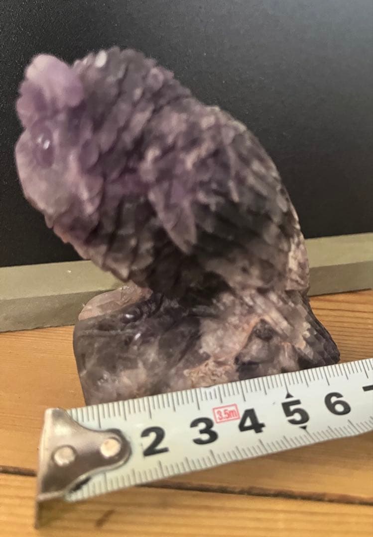 アメジスト フクロウ ふくろう彫刻 梟 置物 オブジェ