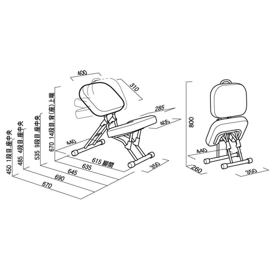 ルネセイコウ　セブンポーズチェア