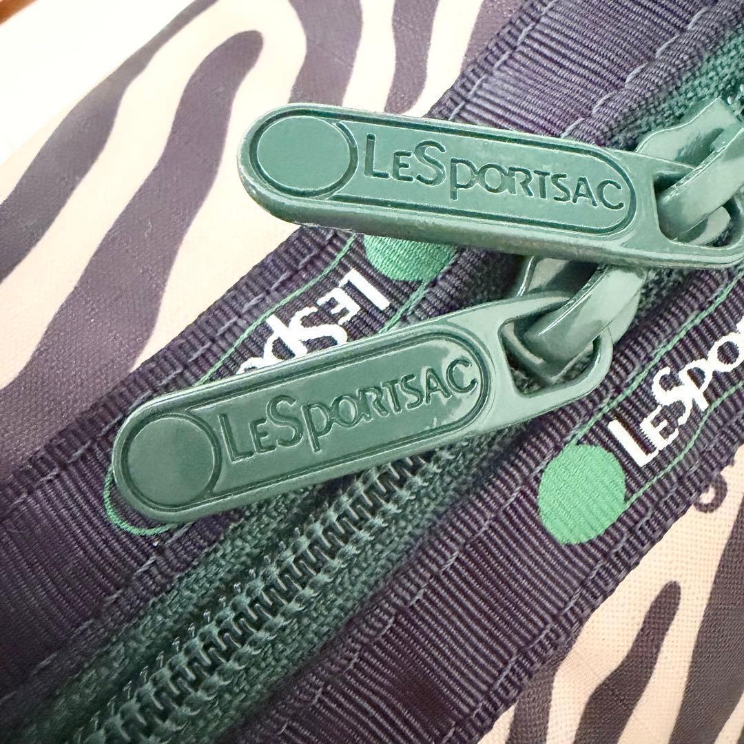 新品タグ付 【レスポートサック】バンブーハンドル 2way ミニボストン ゼブラ