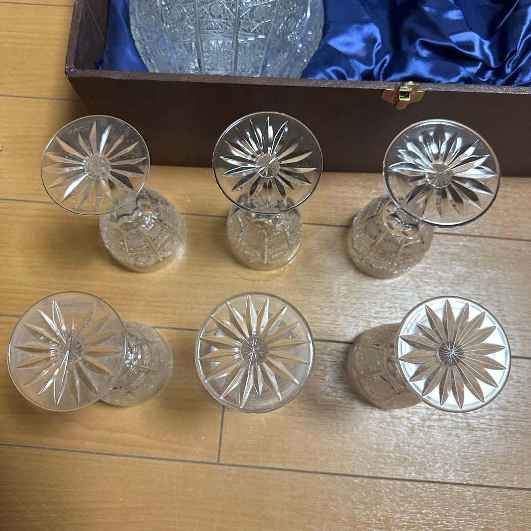 未使用 美品 ボヘミア クリスタル 500PK デキャンタ ワイングラス 6客