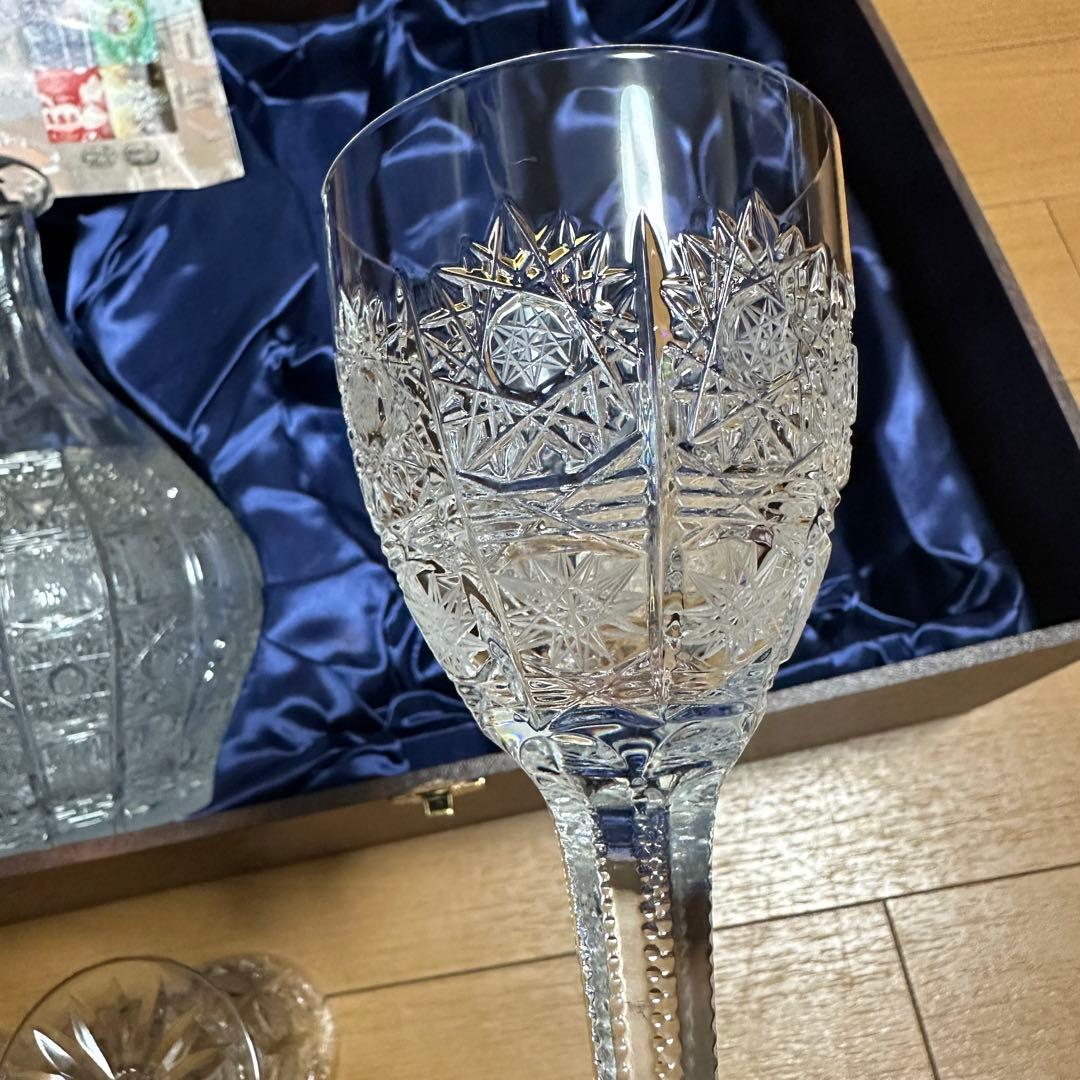 未使用 美品 ボヘミア クリスタル 500PK デキャンタ ワイングラス 6客