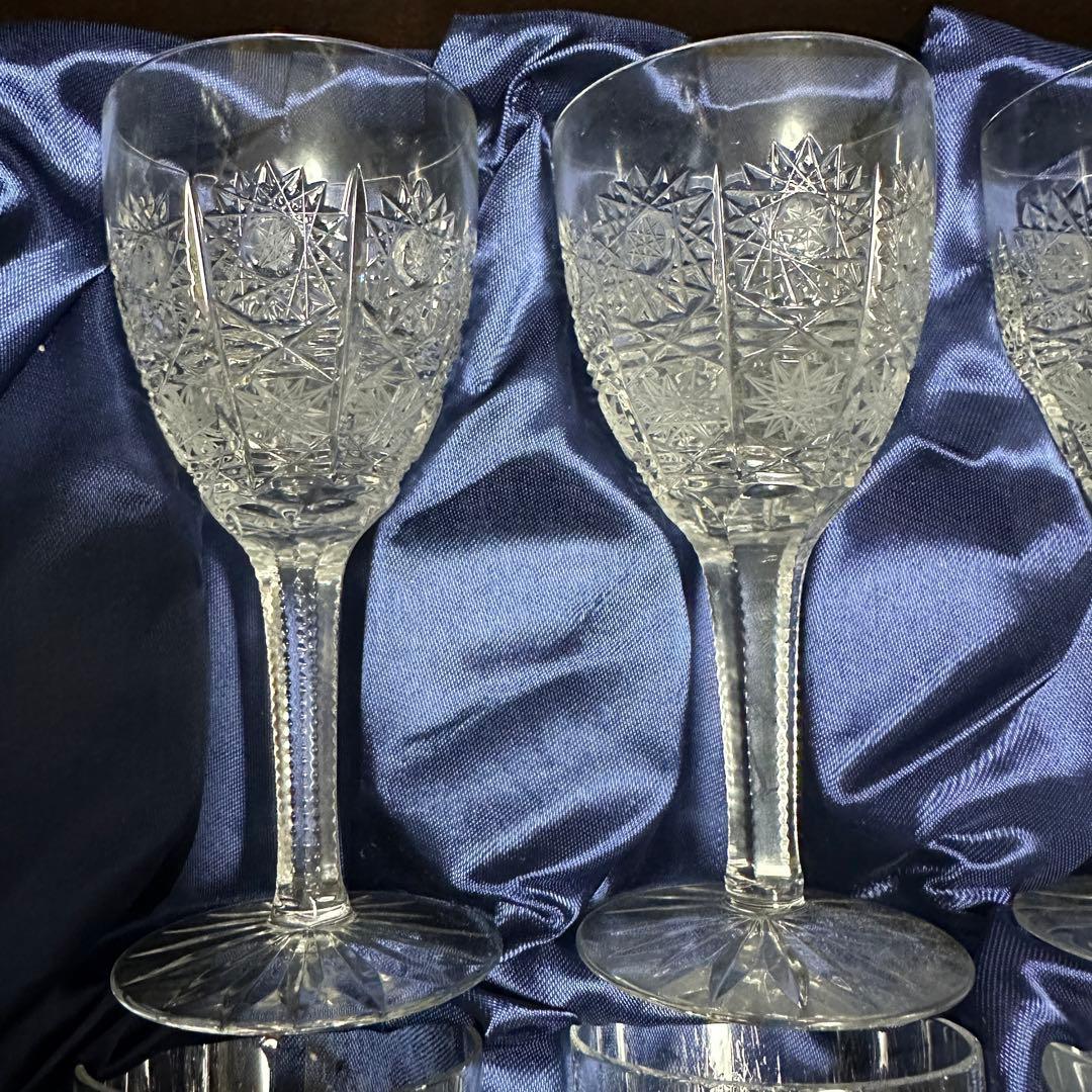 未使用 美品 ボヘミア クリスタル 500PK デキャンタ ワイングラス 6客