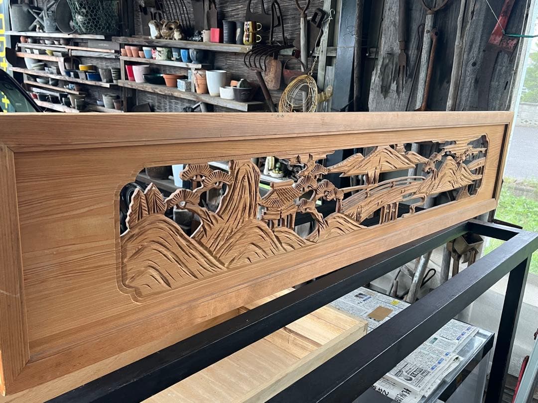 欄間彫刻、彫刻欄間、和室欄間彫刻、 レトロ欄間、欄間、欄間装飾