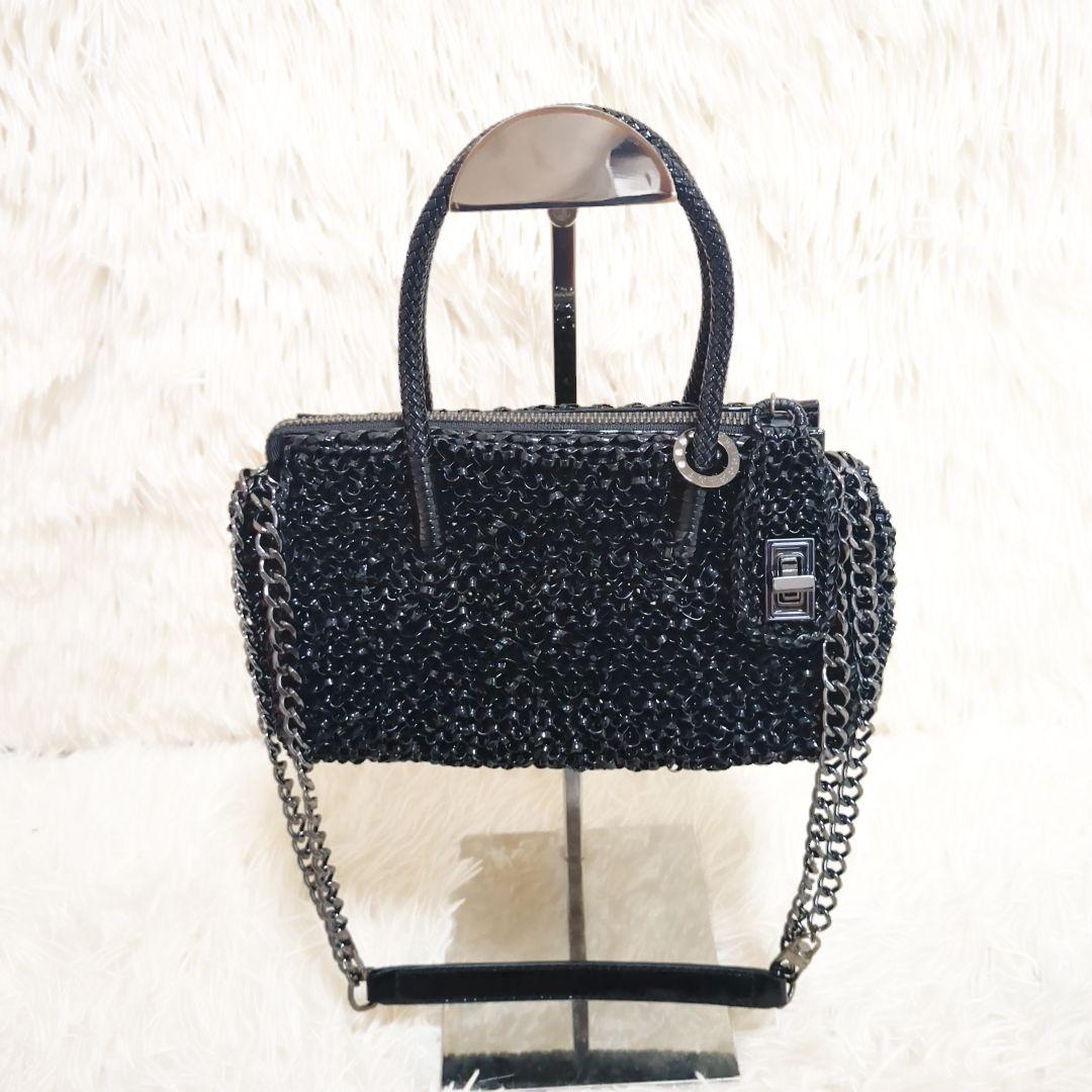 【極美品】アンテプリマ バック ワイヤー グリッター エナメル 2way