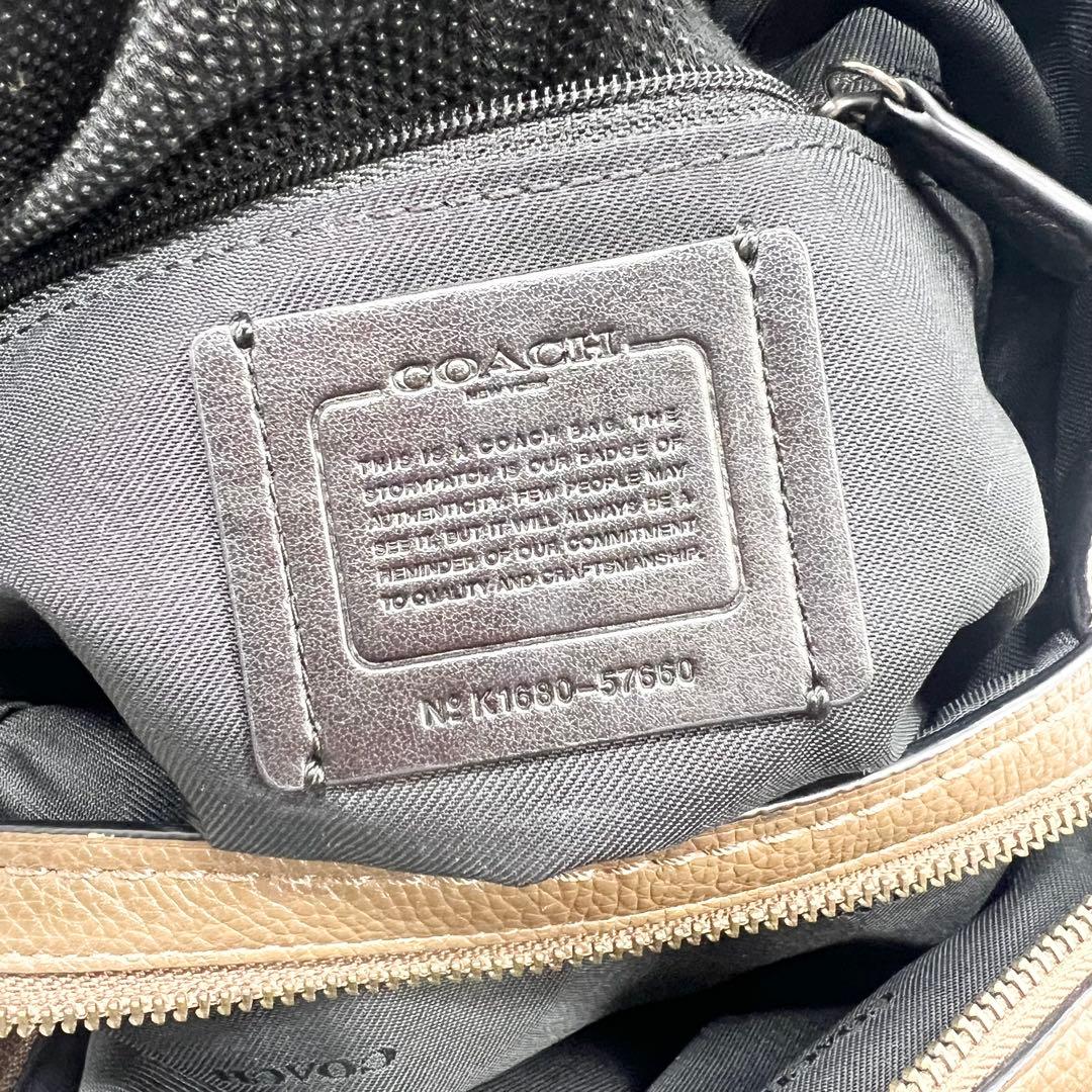 美品✨コーチ　ショルダーバッグ　ウエスタンリベット　イーディー　レザー　ブラウン