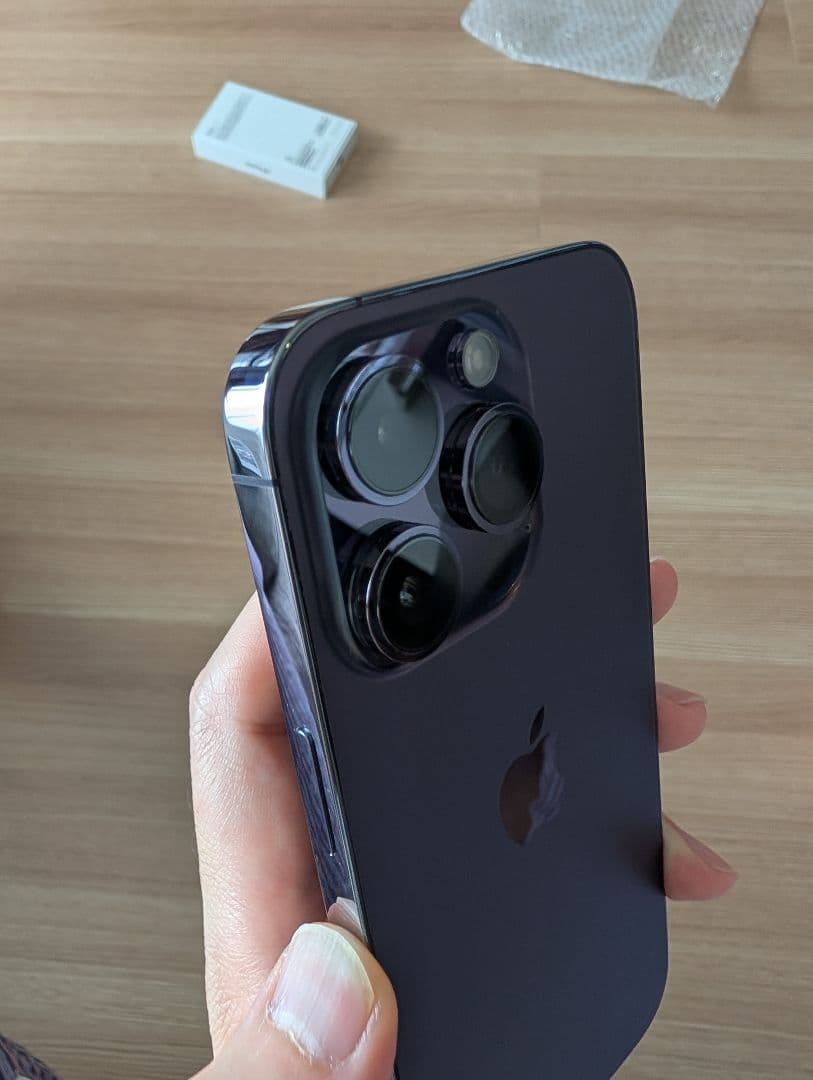 【美品】iPhone14pro　256gb ディープパープル　simフリー