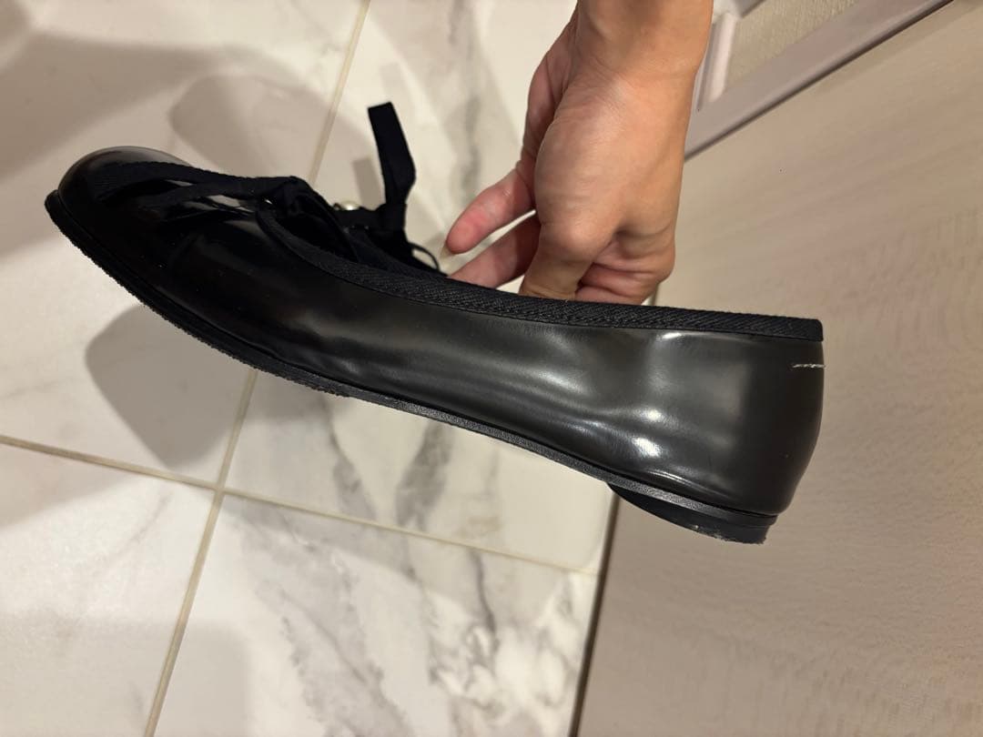 MM6 メゾンマルジェラ　黒 フラットシューズ 24.5-25cm