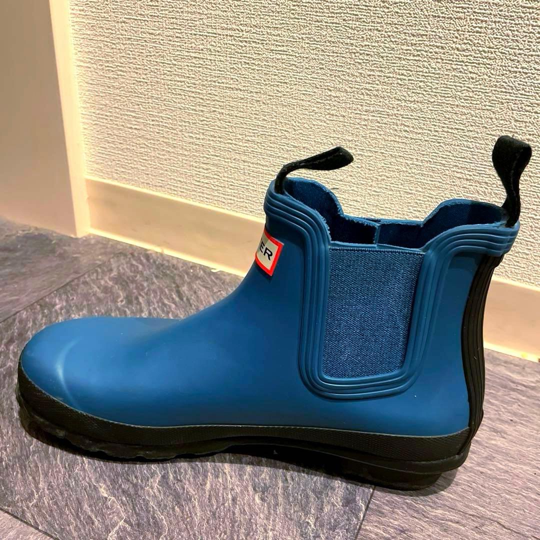 HUNTER/長靴/レインブーツ/ショート/青/24cm/24.5cm/25cm