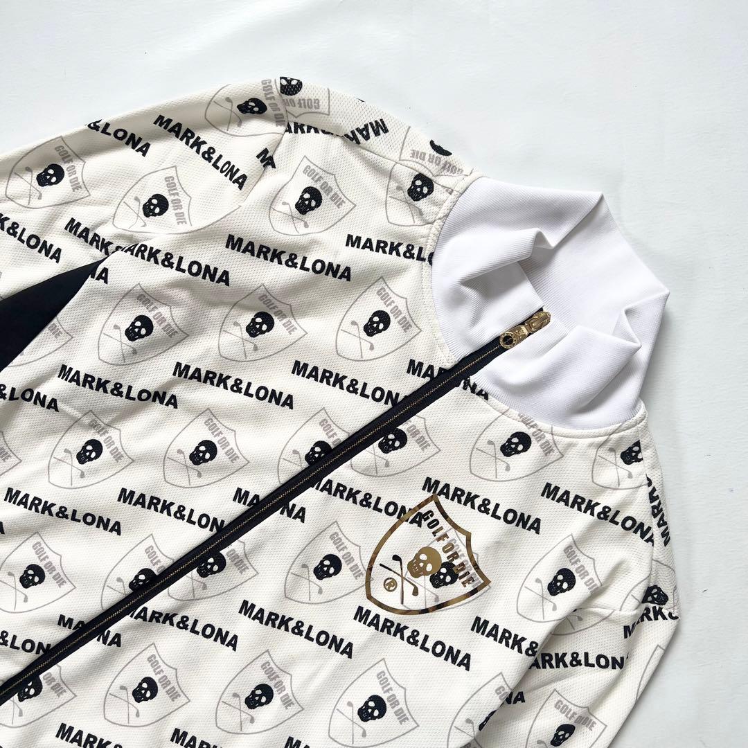 MARK&LONA マークアンドロナ　ナイロンジャケット　総柄　白　メンズ　46