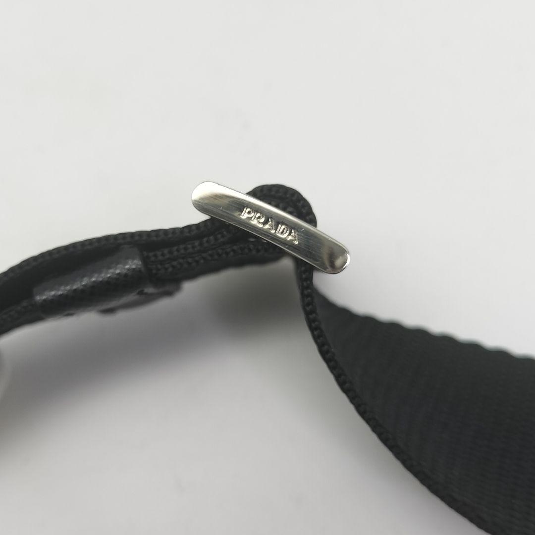未使用品✨プラダ　ショルダーストラップ　ナイロン　レザー　ブラック　黒　シルバー