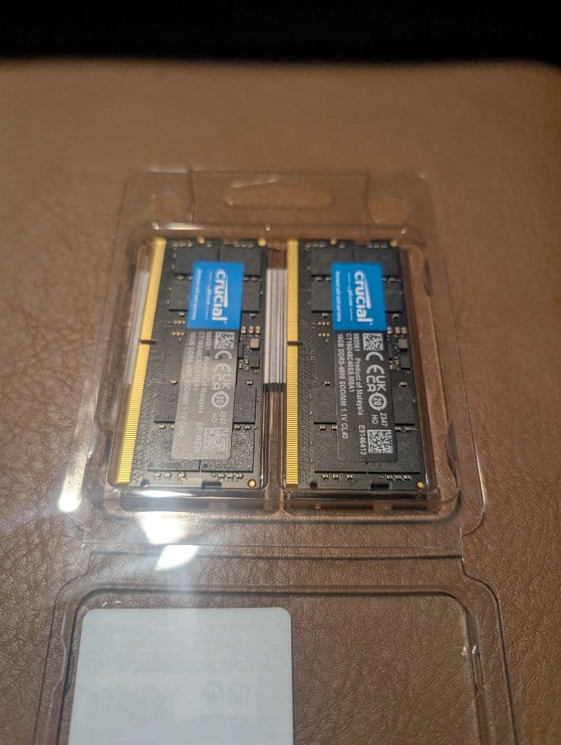 DDR5-4800 32GB(16GB×2)ノートPC用メモリ crucial