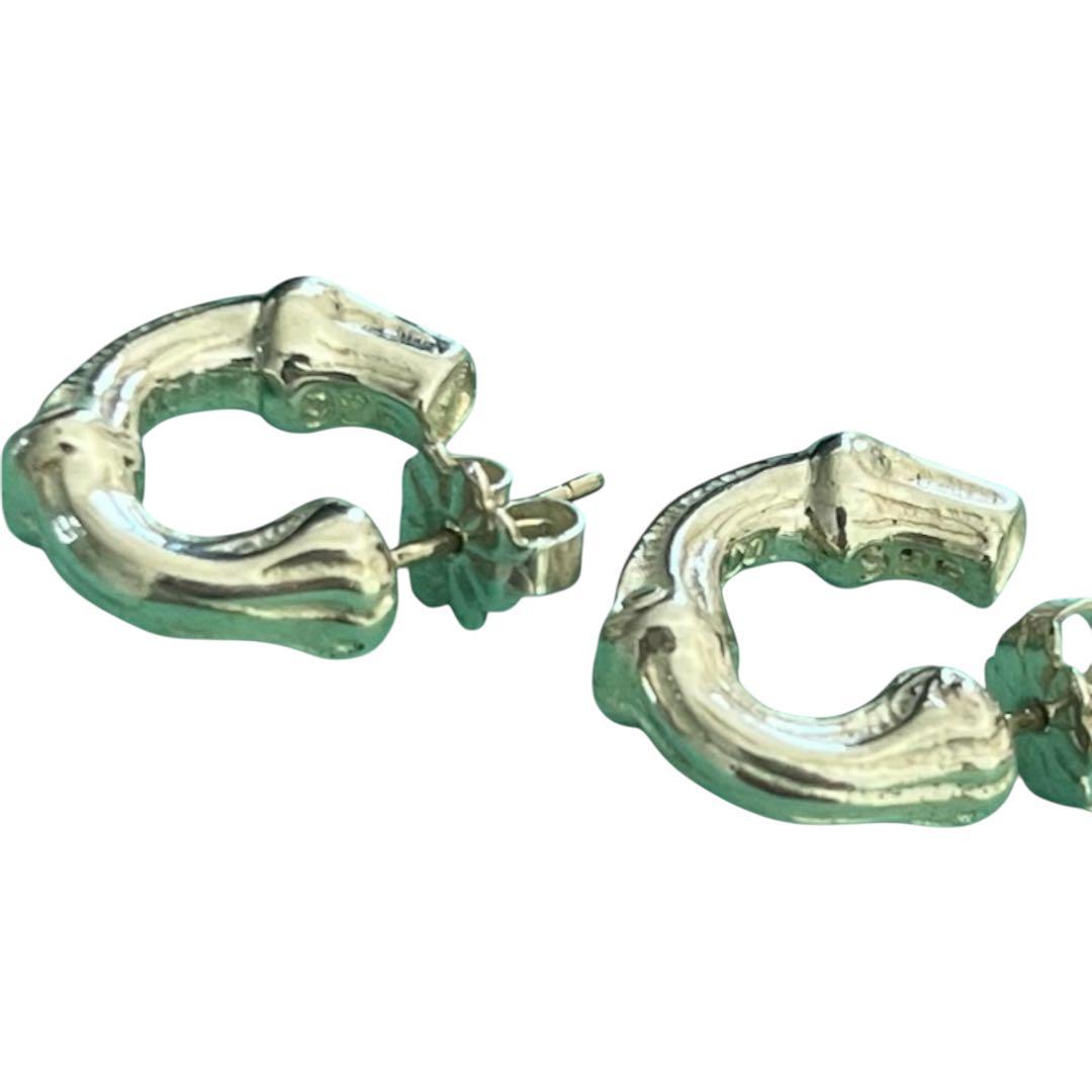 極美品　オールド　ティファニー　バンブー　ピアス　スモール　両耳　シルバー925