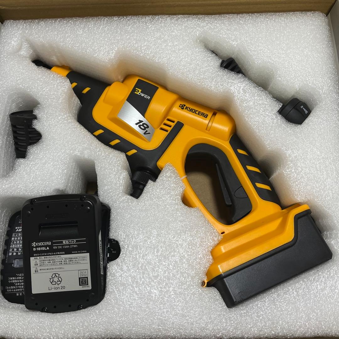 KYOCERA 高圧洗浄機 BPW-1800L1 電池パック・充電器付き