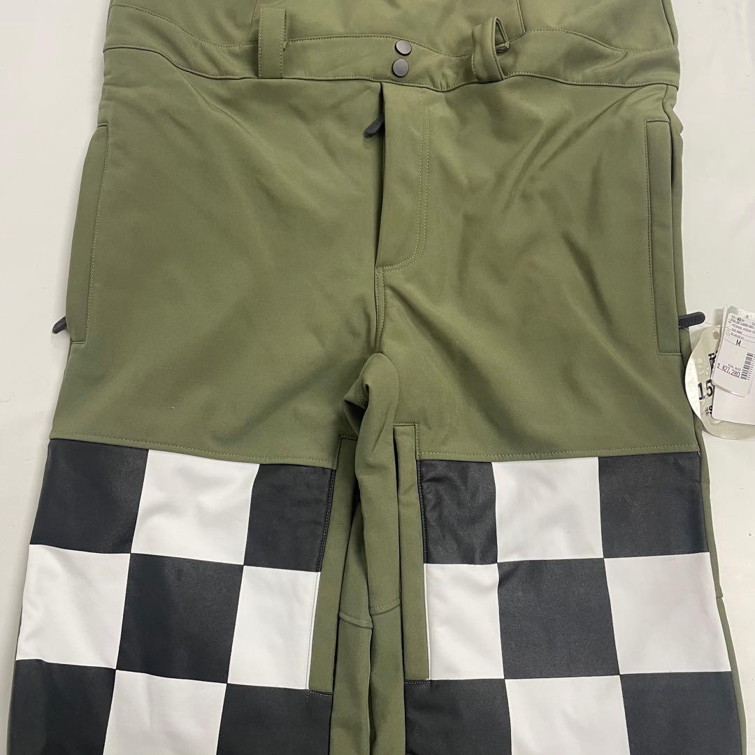 Slyde スノーボードウェア ビブパンツ M カーキ 22SNSLY004