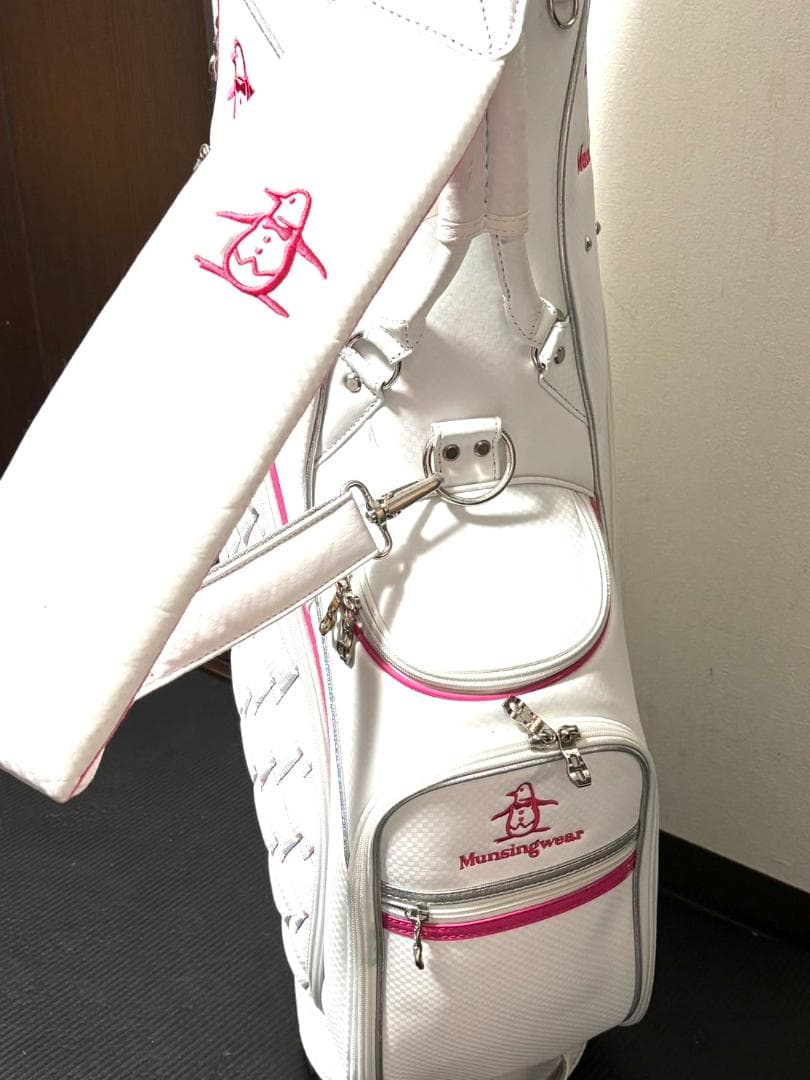 【フォロー割】 中古 マンシングウェア キャディーバッグ レディース