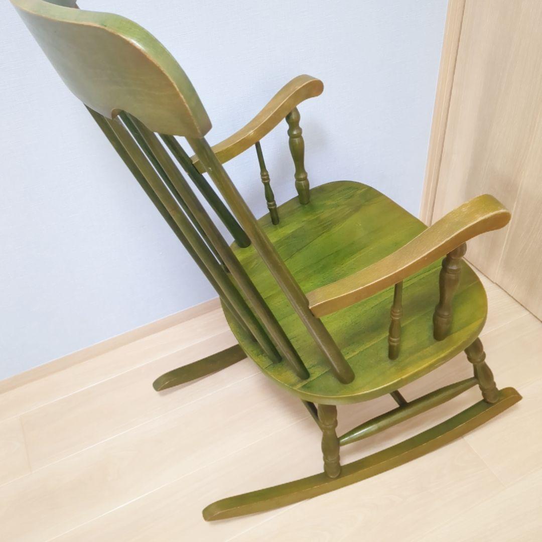 希少カラー　柏木工 　KASHIWA ロッキングチェア 　グリーン　アームチェア