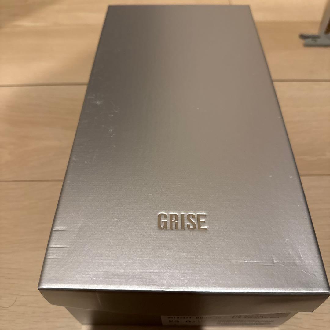 【新品】LE TALON GRISE レザースクエアクロスシームアンクルフラット