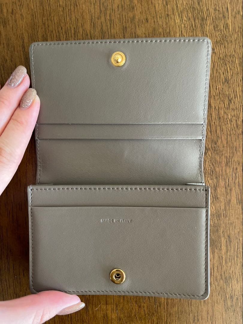 CELINE グレー レザー 名刺入れ