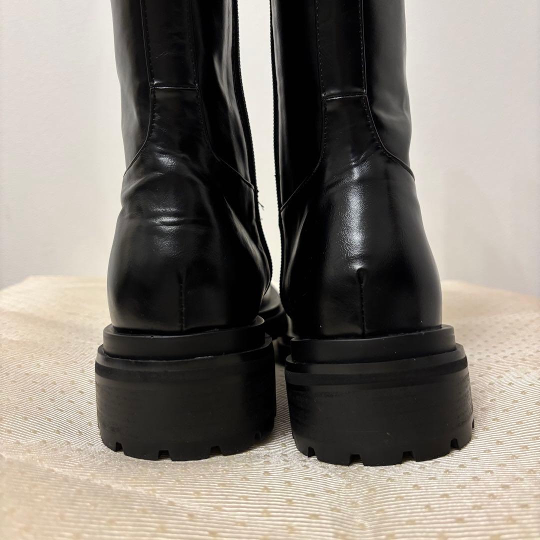 未使用級✨THE glow CANAL JEAN☆ロングブーツ 黒24.5cm