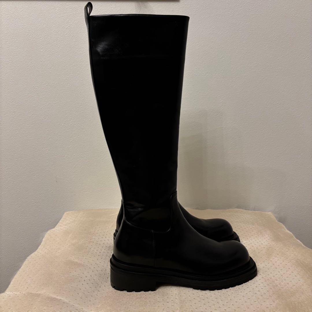 未使用級✨THE glow CANAL JEAN☆ロングブーツ 黒24.5cm