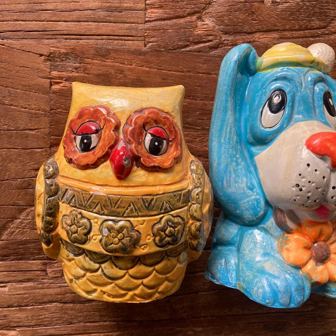 60s ヴィンテージ　フィギュア　ヒッピー　バンク　貯金箱　サイケデリック