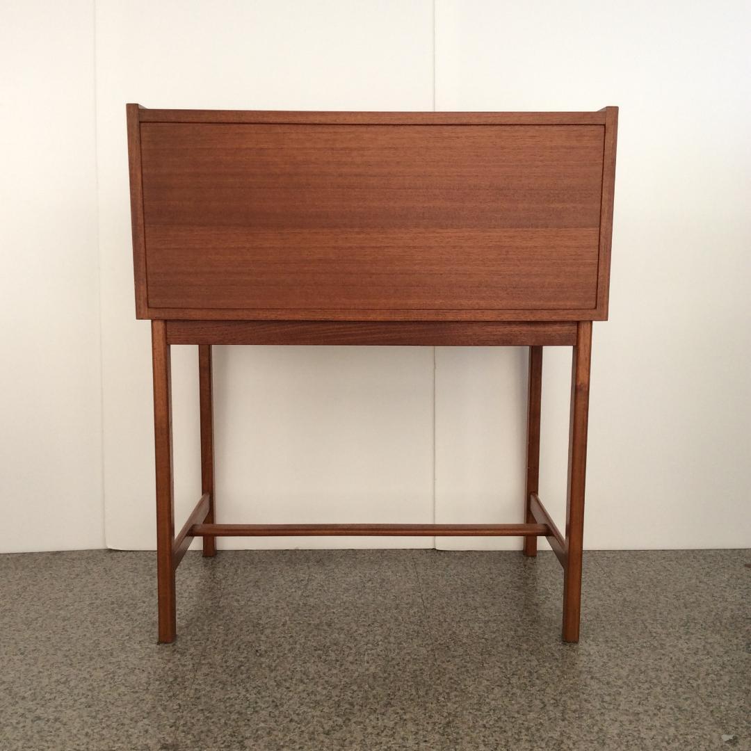 ライティングビューロー W90 マグネット式扉 引出し２ヵ所 ブラウン系