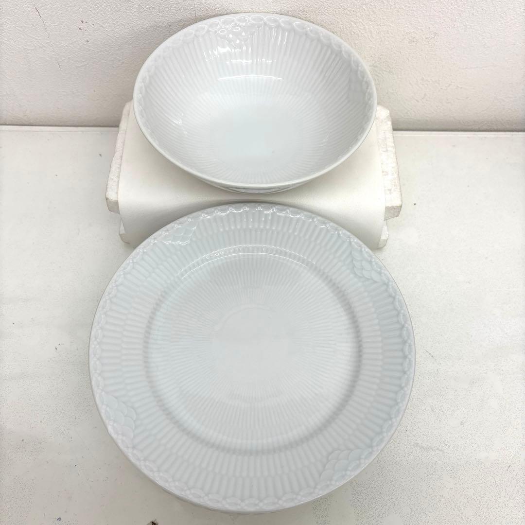 ロイヤルコペンハーゲン ホワイトフルーテッド ディッシュ皿 5枚 ボウルセット