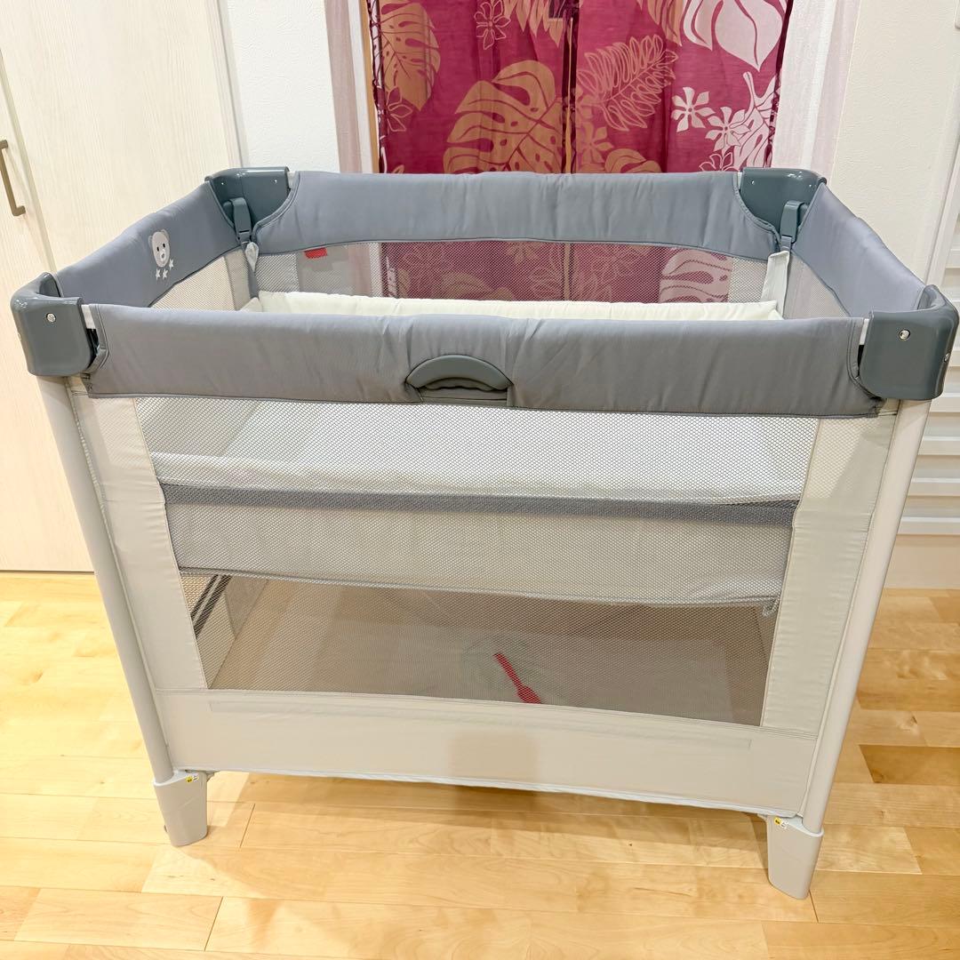 Aprica アップリカ ココネルエアー AB ベビーベッド　グレー　ベアー