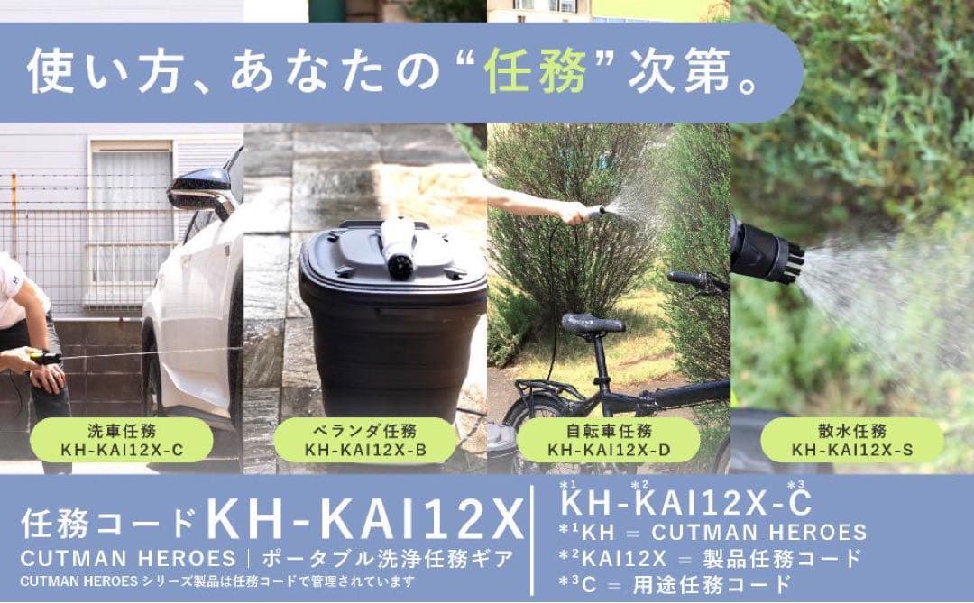 【新品】高圧洗浄機 キャスター付きポータブル洗浄機 グリーン